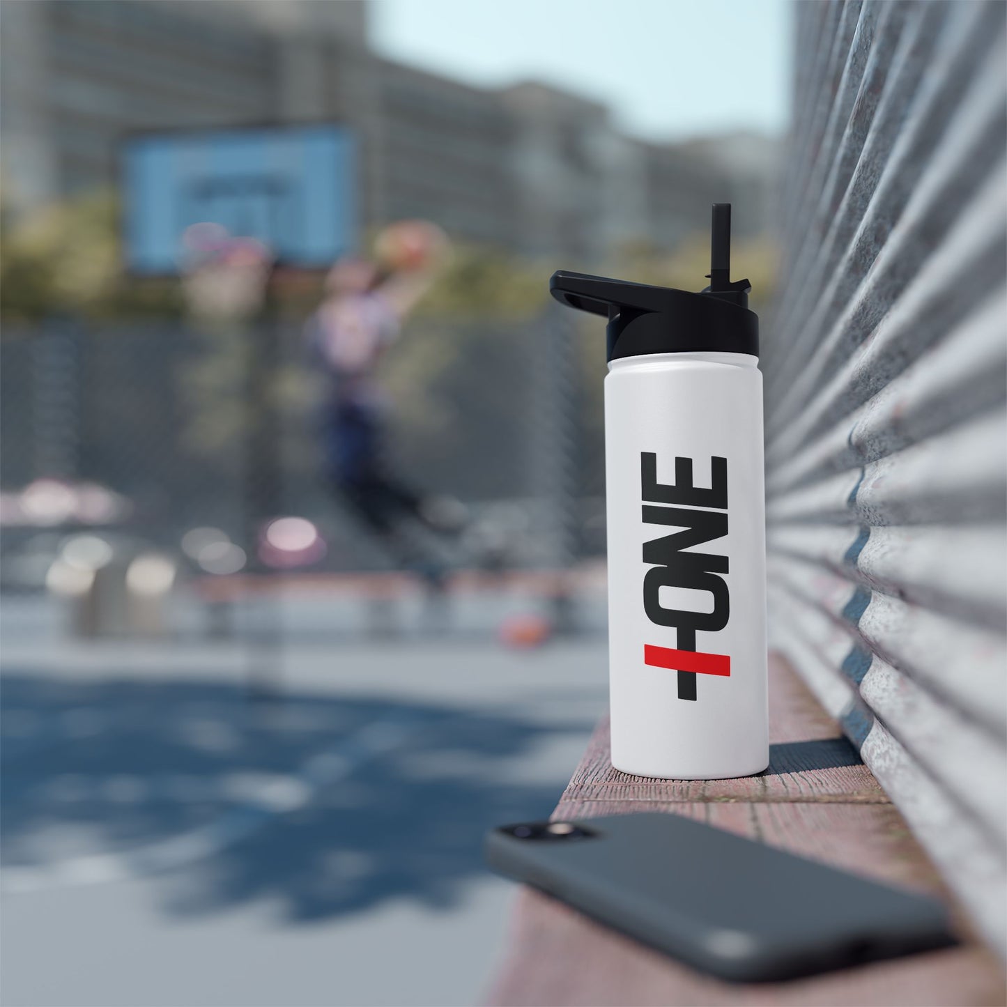 +ONE LOGO STAINLESS STEEL WATER BOTTLE