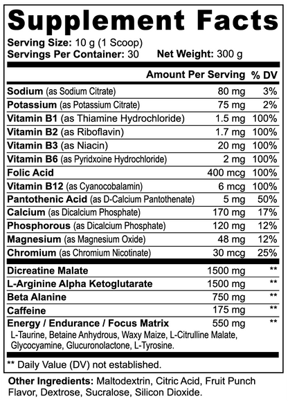 +BOOST Pre-Workout Powder (Fruit Punch)